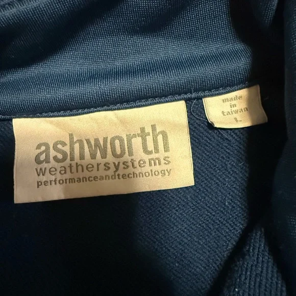 Ashworth Men's Navy Zip-Up Sweater - Picture 2 of 2